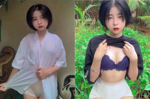 Cô gái tóc ngắn thu hút trong Sex bạn ghi lại